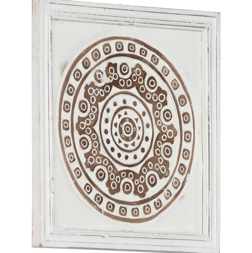 vidaXL Kunst Decoratie 2 pcs Bruin en wit 40 x 40 x 1,5 cm