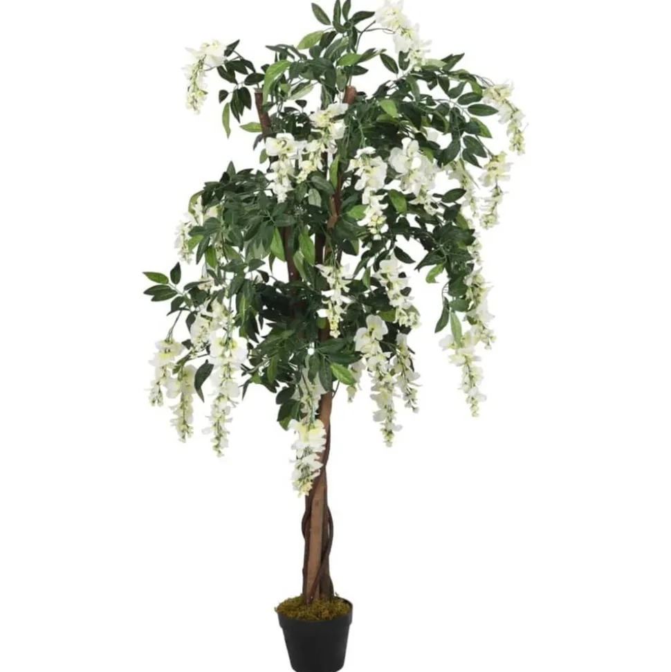 vidaXL Kunstboom wisteria 560 bladeren 80 cm groen en wit