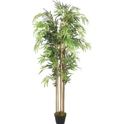 vidaXL Kunstplant bamboe 500 bladeren 80 cm groen