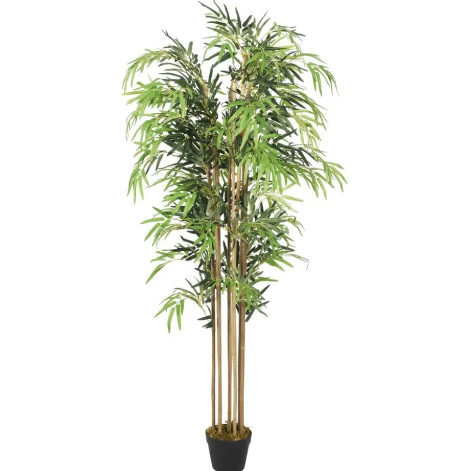 vidaXL Kunstplant bamboe 500 bladeren 80 cm groen
