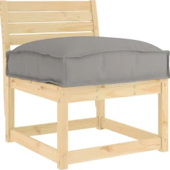 vidaXL Kussen Grijs 50 x 50 x 12 cm Oxford Stof