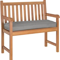vidaXL Kussen Grijs 100 x 40 x 8 cm Oxford Stof