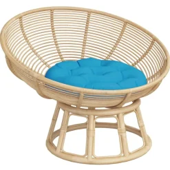 vidaXL Kussen rond Ø 60x11 cm oxford stof lichtblauw