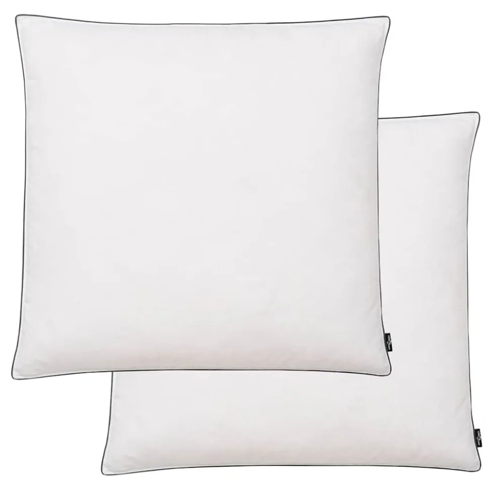 vidaXL Kussens 2 st licht 80x80 cm dons-/verenvulling wit