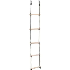 vidaXL Ladder met 5 sporten 210 cm massief grenenhout