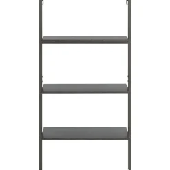 vidaXL Ladderrek met 3 schappen 64x35x120,5 cm zwart