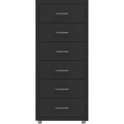 vidaXL Ladeblok verrijdbaar 28x41x69 cm metaal zwart