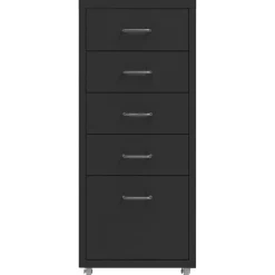 vidaXL Ladeblok verrijdbaar 28x41x69 cm metaal zwart