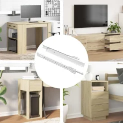 vidaXL Ladegeleider 2 pcs Wit 250 mm Staal