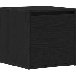 vidaXL Ladekast met lade Zwart Eiken 40,5 x 40 x 40 cm Bewerkt hout