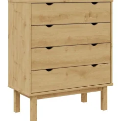vidaXL Ladekast OTTA 76,5x39,5x90 cm massief grenenhout