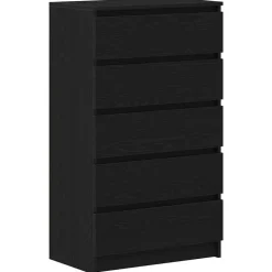 vidaXL Ladekast 60x36x103 cm bewerkt hout zwart eikenkleur
