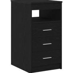 vidaXL Ladekast 40x50x76 cm bewerkt hout zwart eikenkleurig
