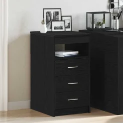 vidaXL Ladekast 40x50x76 cm bewerkt hout zwart eikenkleurig
