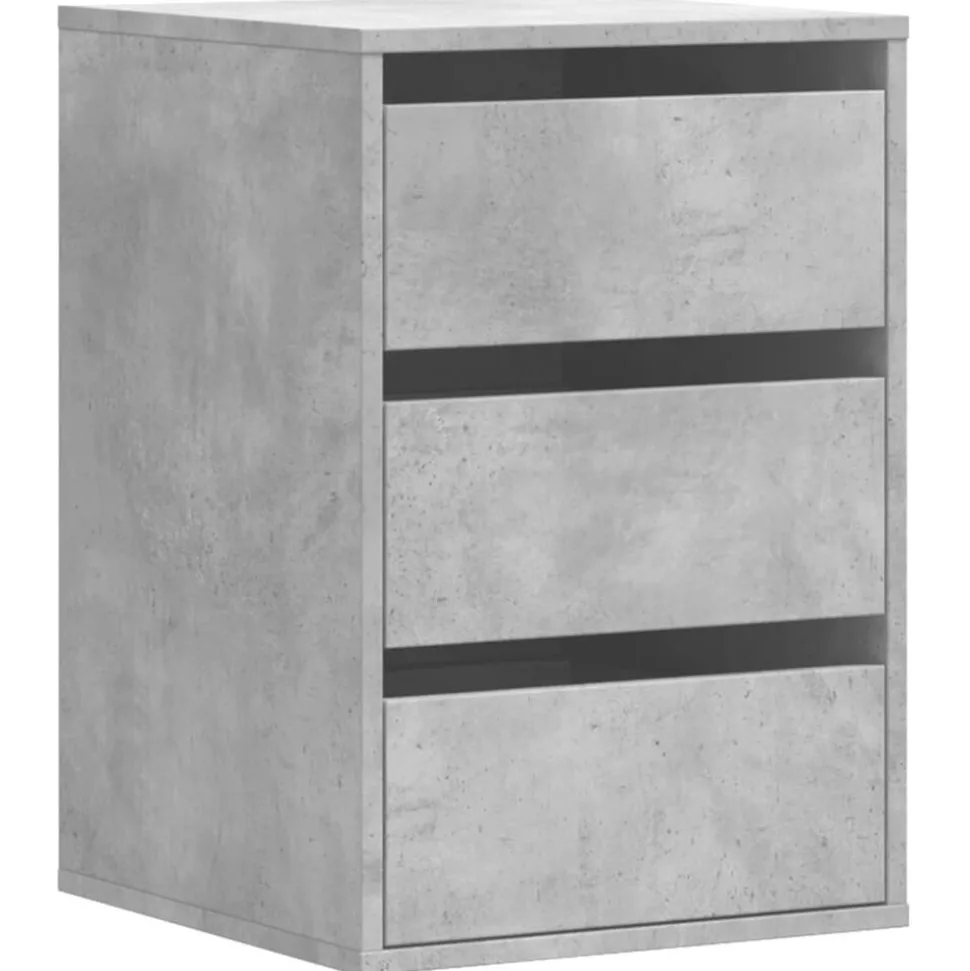 vidaXL Ladekast 40x41x58 cm bewerkt hout betongrijs