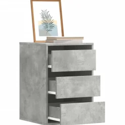vidaXL Ladekast 40x41x58 cm bewerkt hout betongrijs