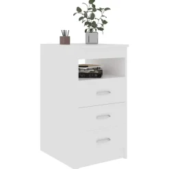 vidaXL Ladekast 40x50x76 cm bewerkt hout wit