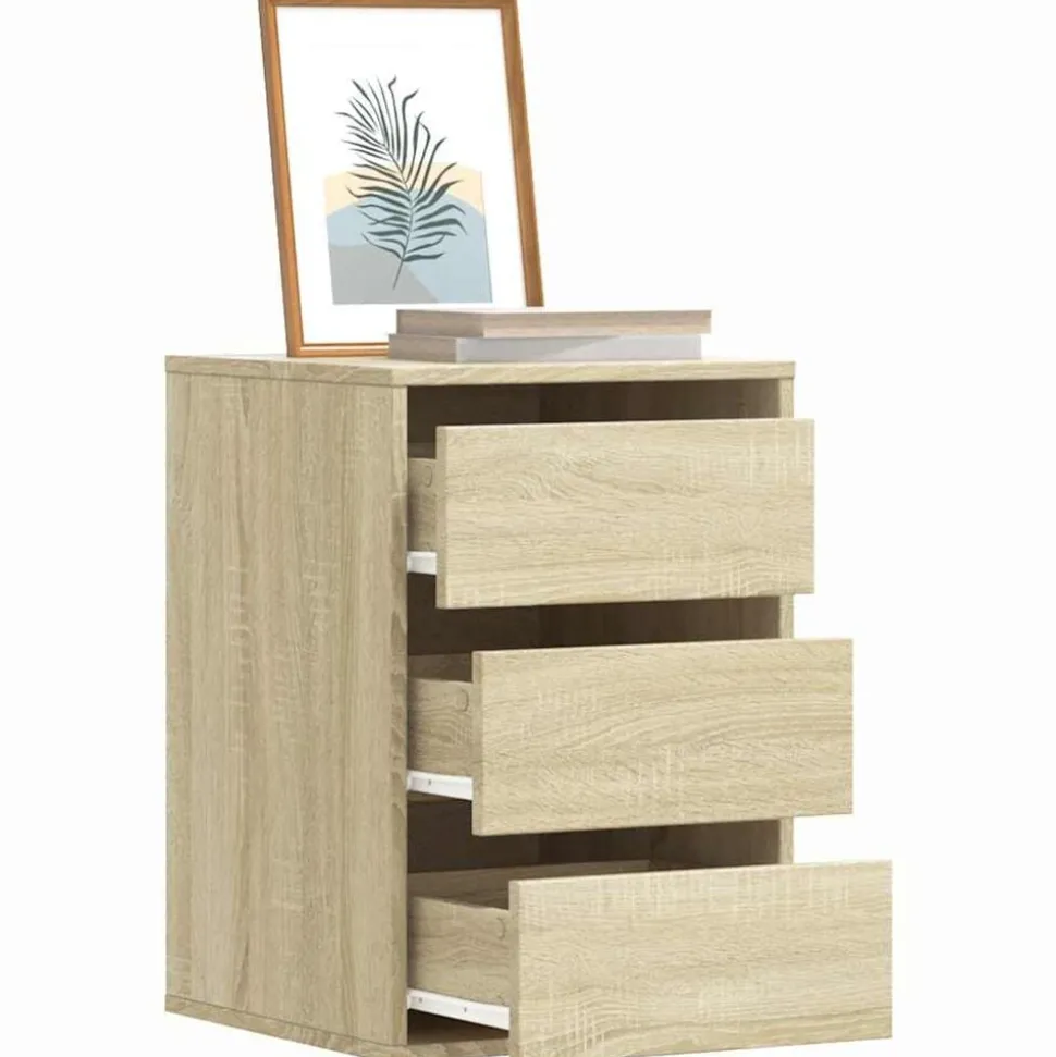 vidaXL Ladekast 40x41x58 cm bewerkt hout sonoma eikenkleurig