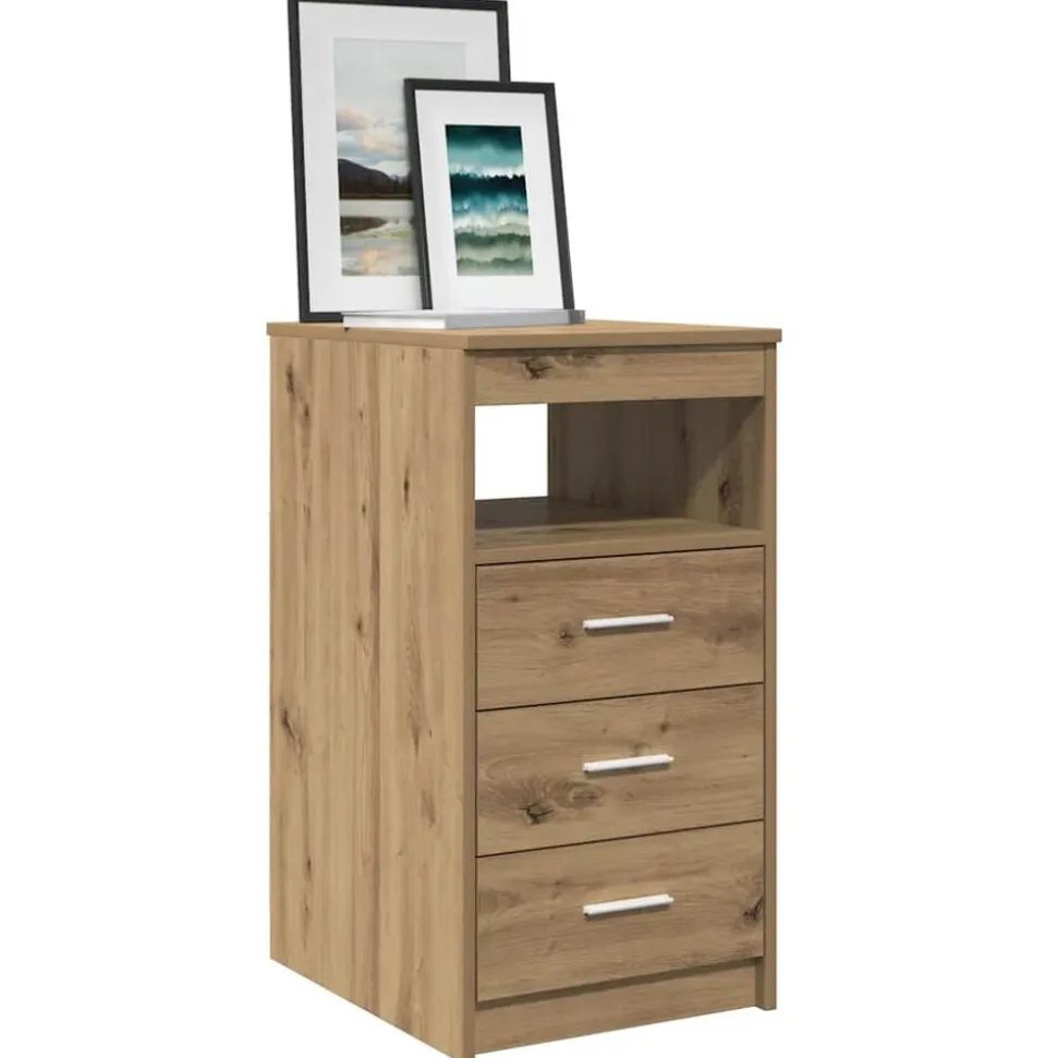 vidaXL Ladekast 40x50x76 cm bewerkt hout artisanaal eikenkleur