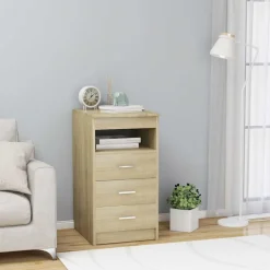 vidaXL Ladekast 40x50x76 cm bewerkt hout sonoma eikenkleurig