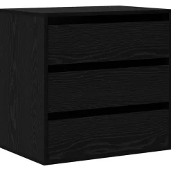 vidaXL Ladenkast met lade Zwart 60 x 41 x 58 cm Bewerkt hout