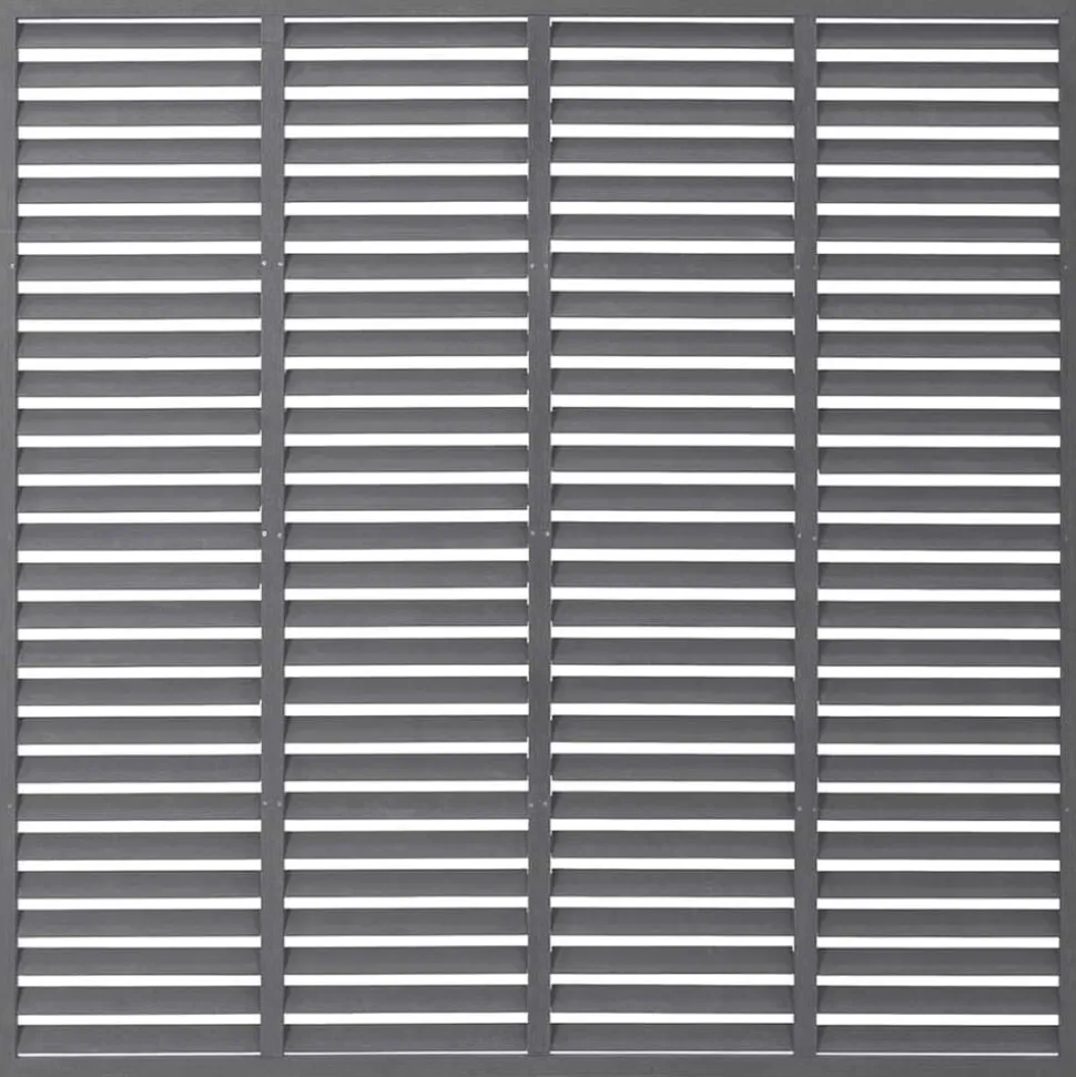 vidaXL Lamellenhek 180x180 cm HKC grijs