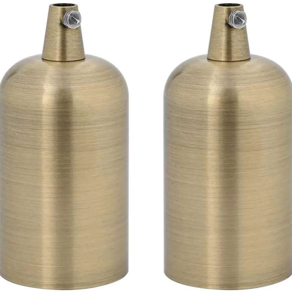 vidaXL Lamphouders 2 st brons E27