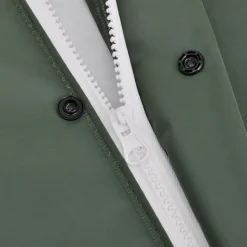 vidaXL Lange regenjas waterbestendig zeer stevig met capuchon groen L