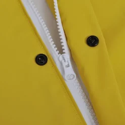 vidaXL Lange regenjas waterbestendig zeer stevig met capuchon geel XXL