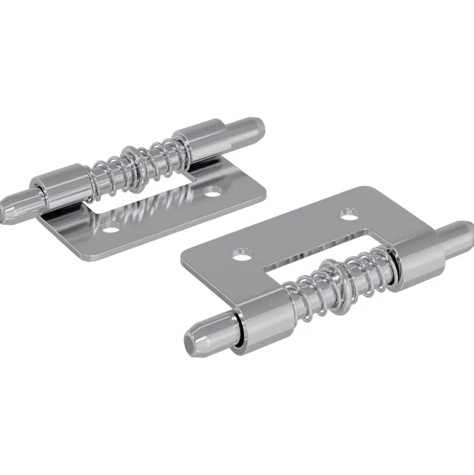 vidaXL Latch 2 pcs Zilver 46 x 17 x 1,2 mm Staal
