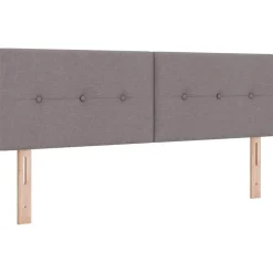 vidaXL LED Hoofdbord met LED-stripverlichting Taupe 144 cm Stof