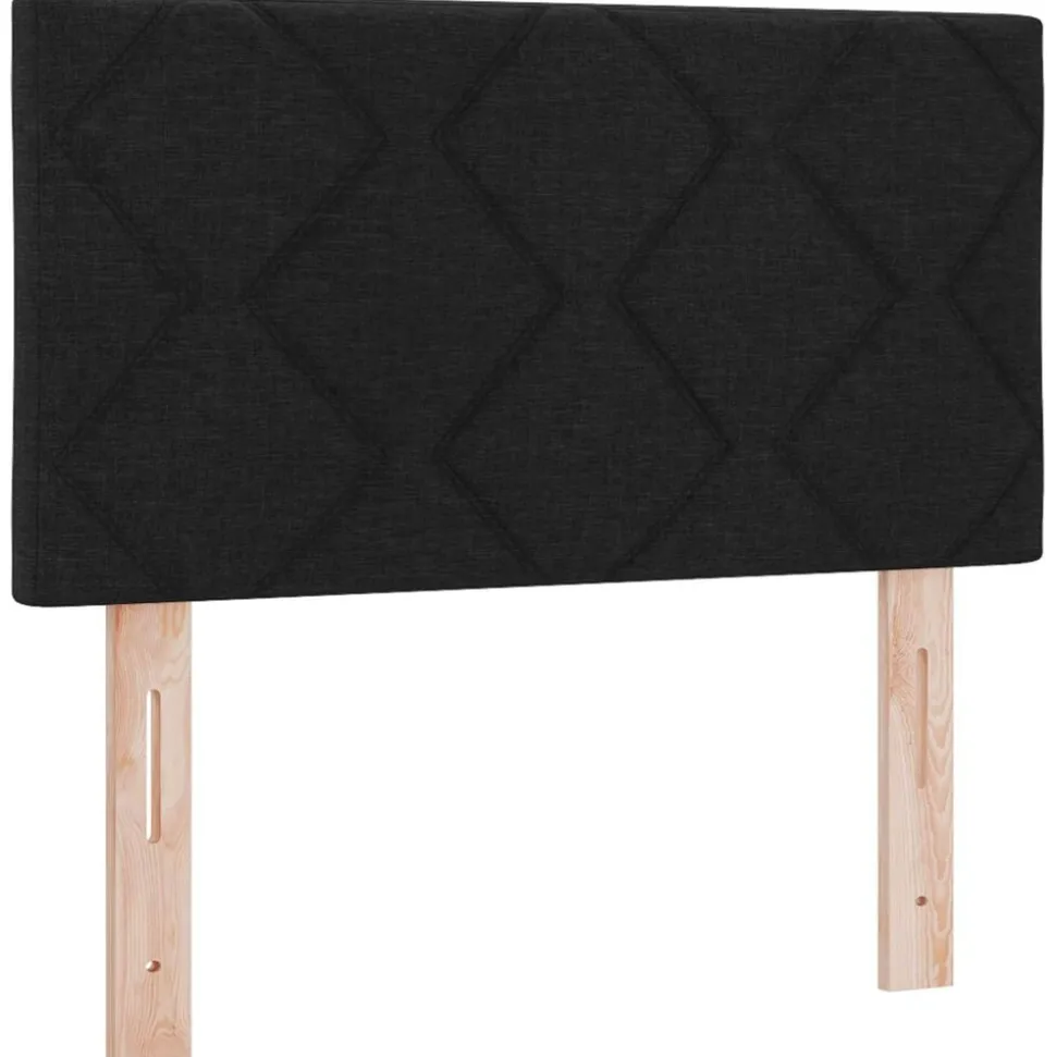 vidaXL LED Hoofdbord Zwart 80 cm Stof