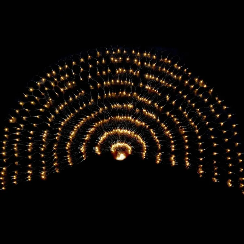 vidaXL Led Net Donkergroen
