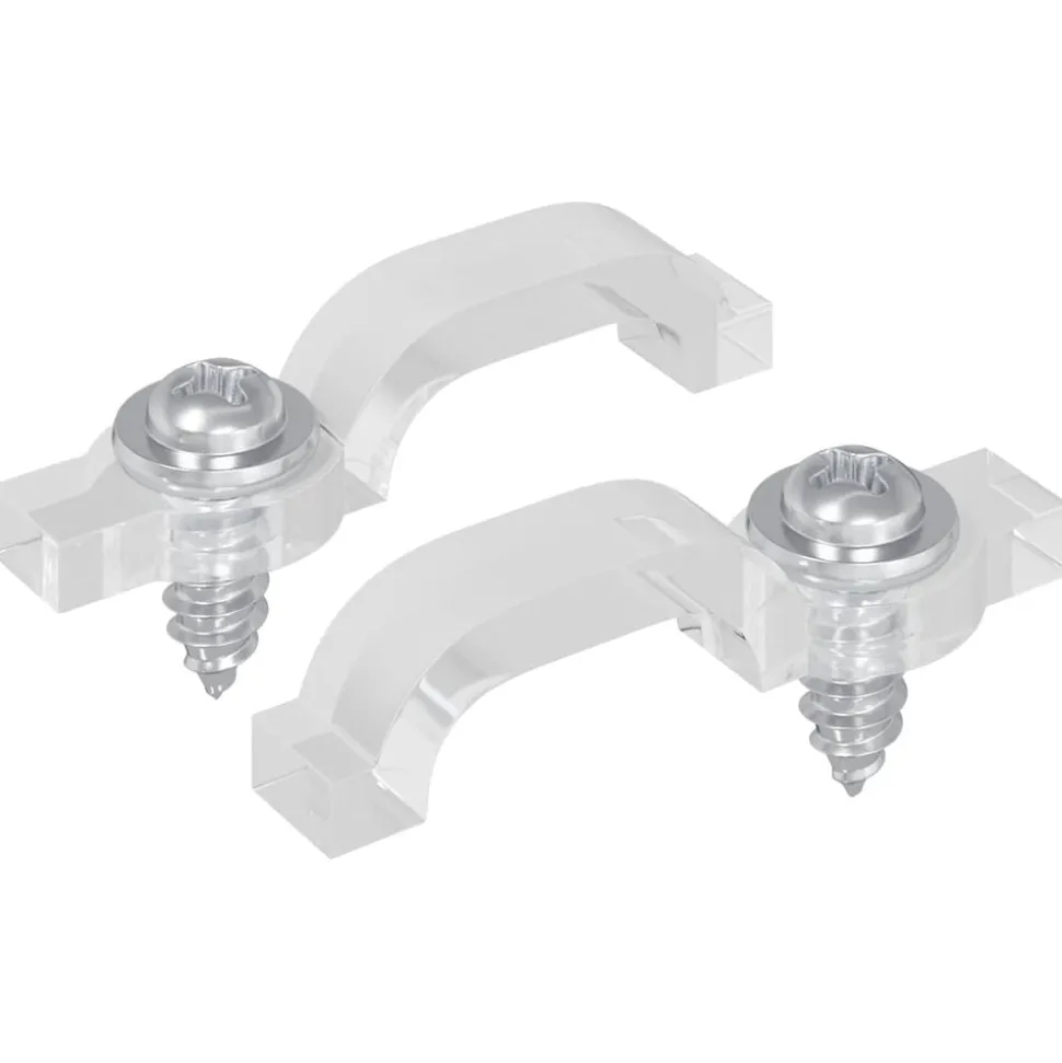 vidaXL LED Strip Clips 2 pcs Doorzichtig 23,8 x 7,3 x 4,3 mm