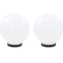 vidaXL LED-bollampen 2 st rond 20 cm PMMA