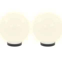vidaXL LED-bollampen 2 st rond 20 cm PMMA
