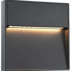 vidaXL LED-buitenwandlampen 2 st 3 W vierkant zwart