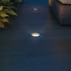 vidaXL LED-Grondspots buiten 3 stuks rond