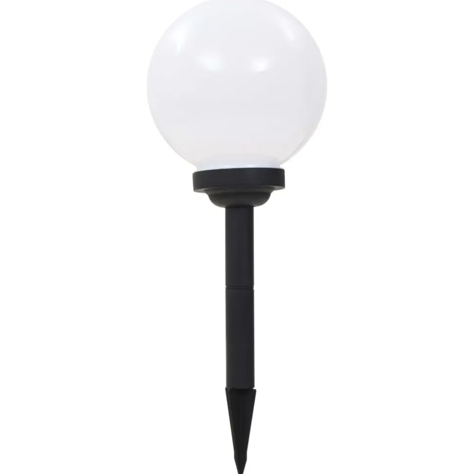 vidaXL LED-solarlampen rond 20 cm RGB 3 st