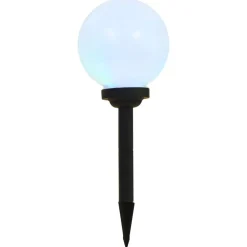 vidaXL LED-solarlampen rond 20 cm RGB 3 st