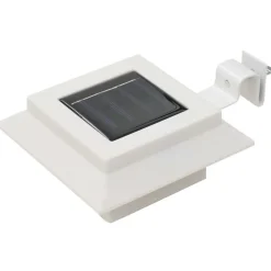 vidaXL LED-solarlampen vierkant 12 cm wit 6 st