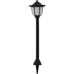 vidaXL LED-solarlampen zwart 3 st