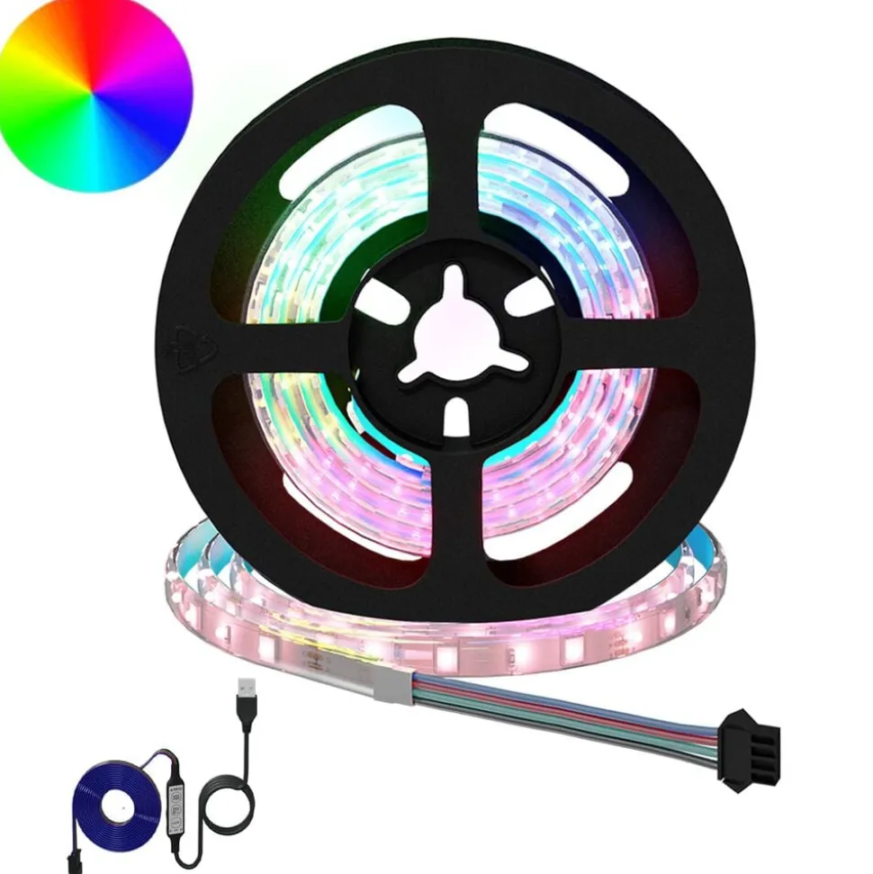 vidaXL LED-strip 2 pcs Zwart en transparant 750 mm Koper en kunststof