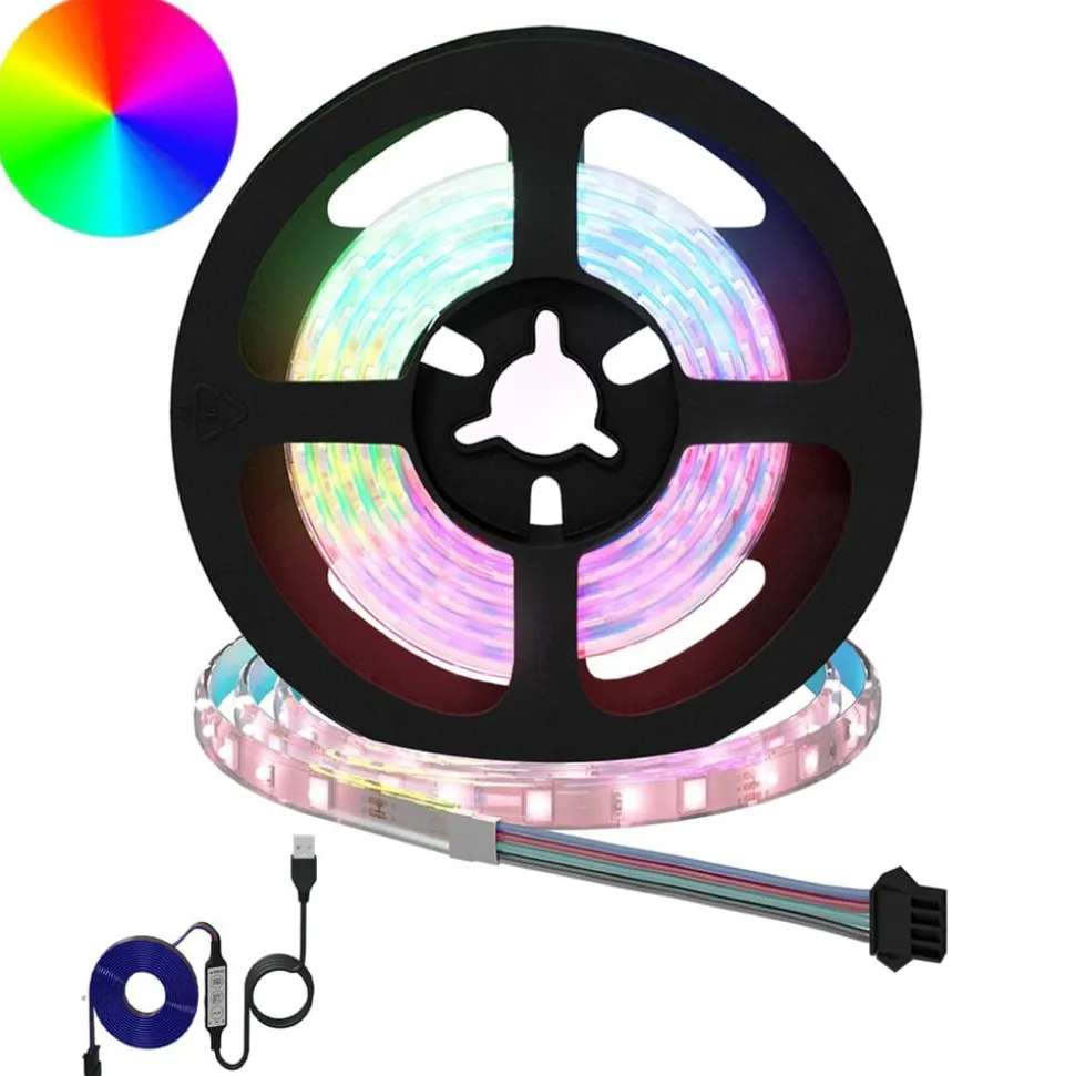 vidaXL LED-strip 2 pcs Zwart en transparant 1200 mm Koper en kunststof
