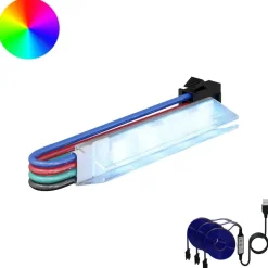 vidaXL LED-strip 2 pcs Zwart en Multikleur 1745 mm Koper en kunststof