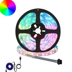 vidaXL LED-strip 2 pcs Zwart en transparant 2500 mm Koper en kunststof