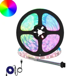 vidaXL LED-strip 2 pcs Zwart en transparant 4700 mm Koper en kunststof