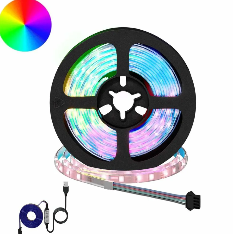 vidaXL LED-strip 2 pcs Zwart en transparant 950 mm Koper en kunststof