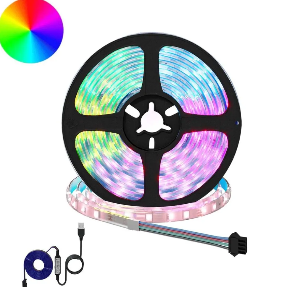 vidaXL LED-strip 2 pcs Zwart en transparant 4000 mm Koper en kunststof