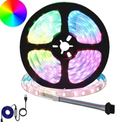 vidaXL LED-strip 2 pcs Zwart en transparant 5100 mm Koper en kunststof